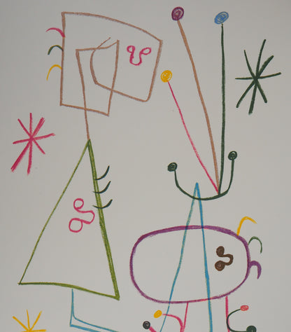 Joan MIRO : Famille à l’étoile - Lithographie signée