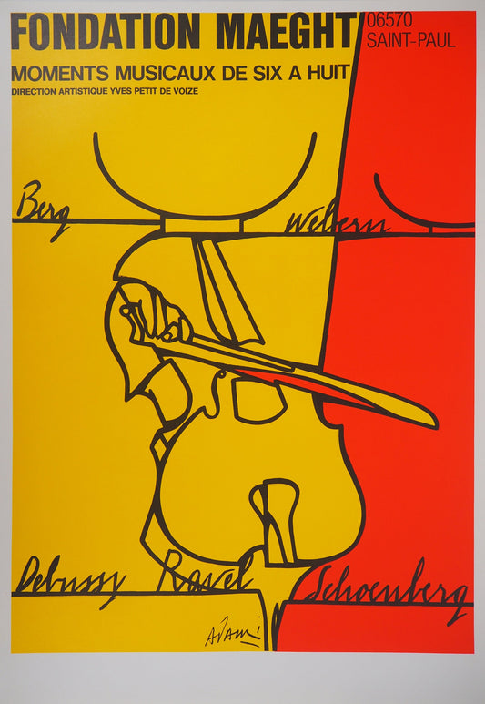 Valerio ADAMI : Moments Musicaux à la Fondation Maeght - Lithographie originale signée