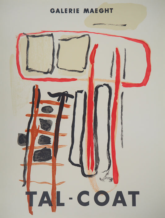 Pierre TAL COAT : Composition abstraite - Lithographie originale