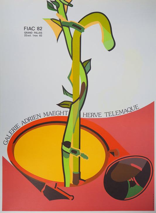 Hervé TELEMAQUE : Le Germe, FIAC 1982 - Lithographie originale
