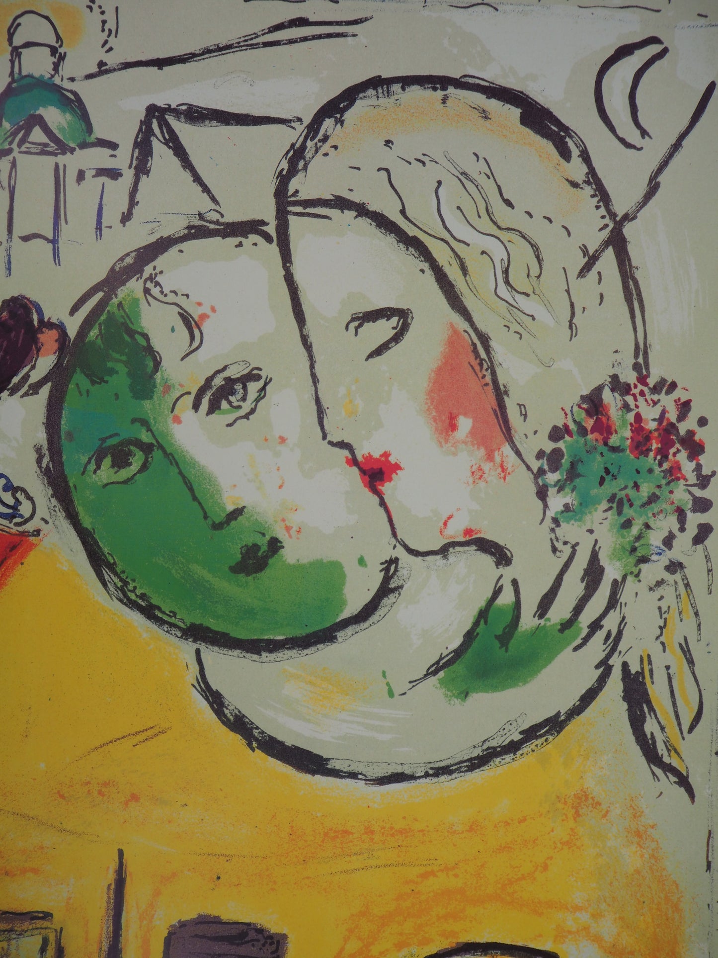 Marc CHAGALL : Les Amoureux de Notre-Dame de Paris - Affiche originale