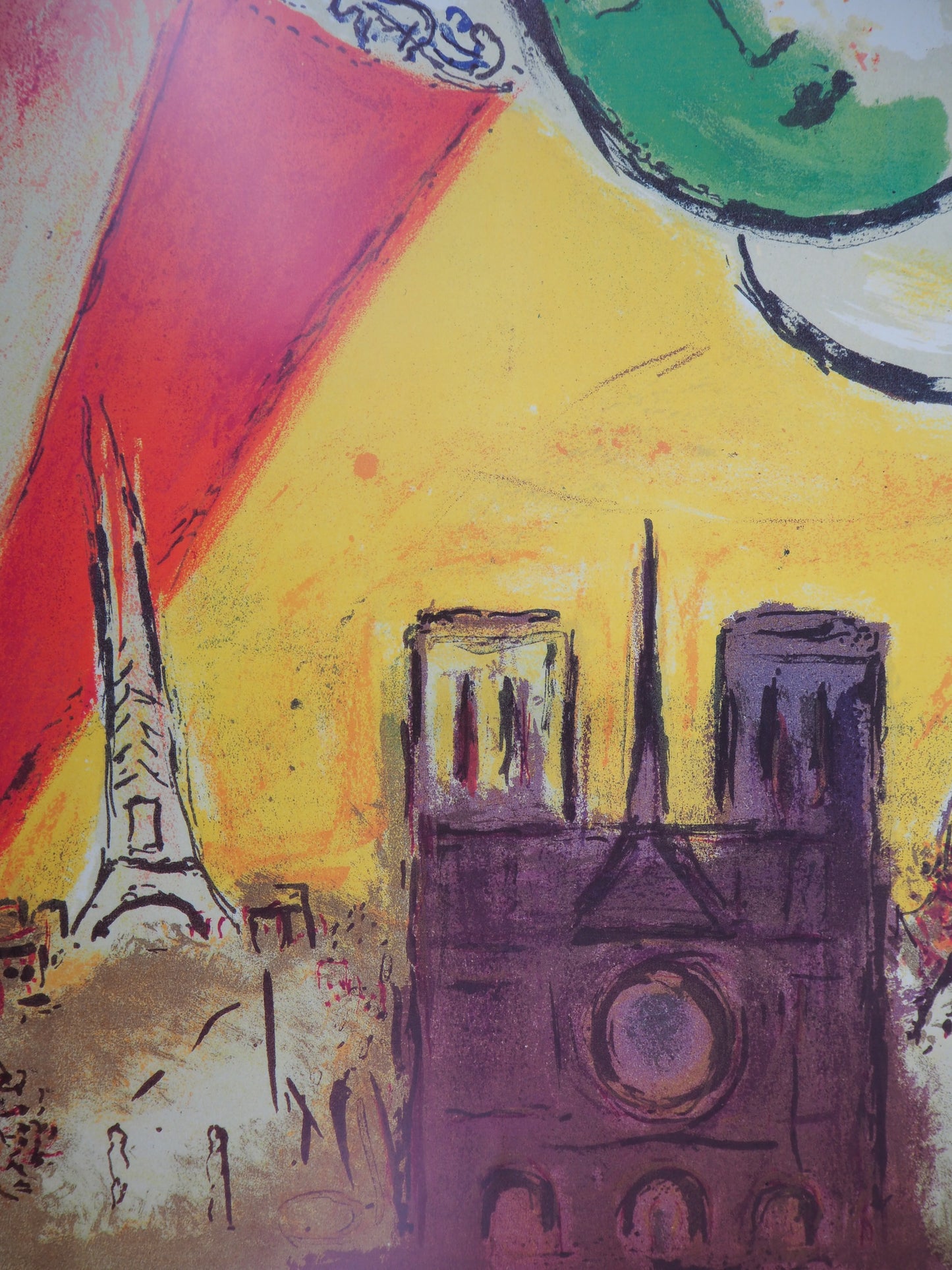 Marc CHAGALL : Les Amoureux de Notre-Dame de Paris - Affiche originale