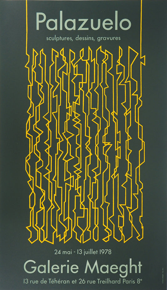 Pablo PALAZUELO : Fils géométriques - Lithographie originale