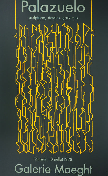 Pablo PALAZUELO : Fils géométriques - Lithographie originale