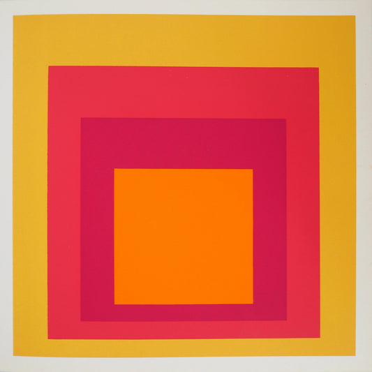 Josef ALBERS :  Homage to the square, La Tehuana - Sérigraphie en couleurs