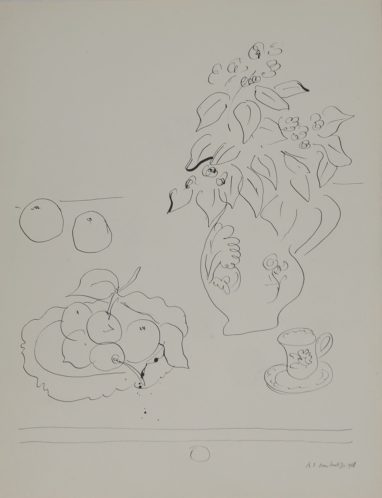 Henri MATISSE : Nature morte aux citrons - Lithographie signée