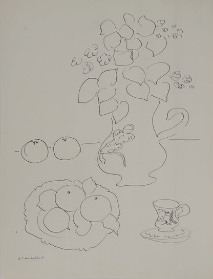 Henri MATISSE : La carafe fleurie - Lithographie signée