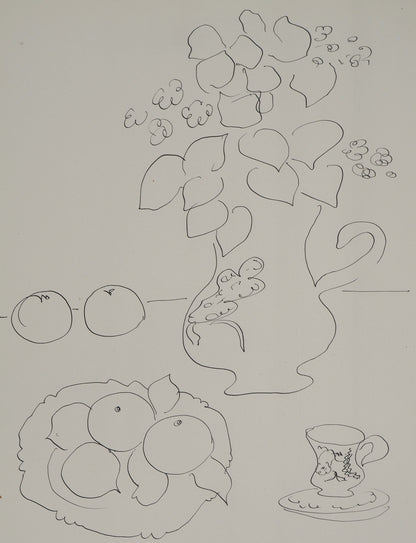 Henri MATISSE : La carafe fleurie - Lithographie signée