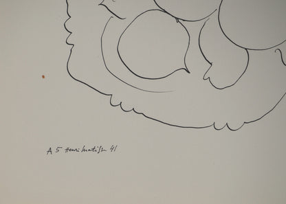 Henri MATISSE : La carafe fleurie - Lithographie signée