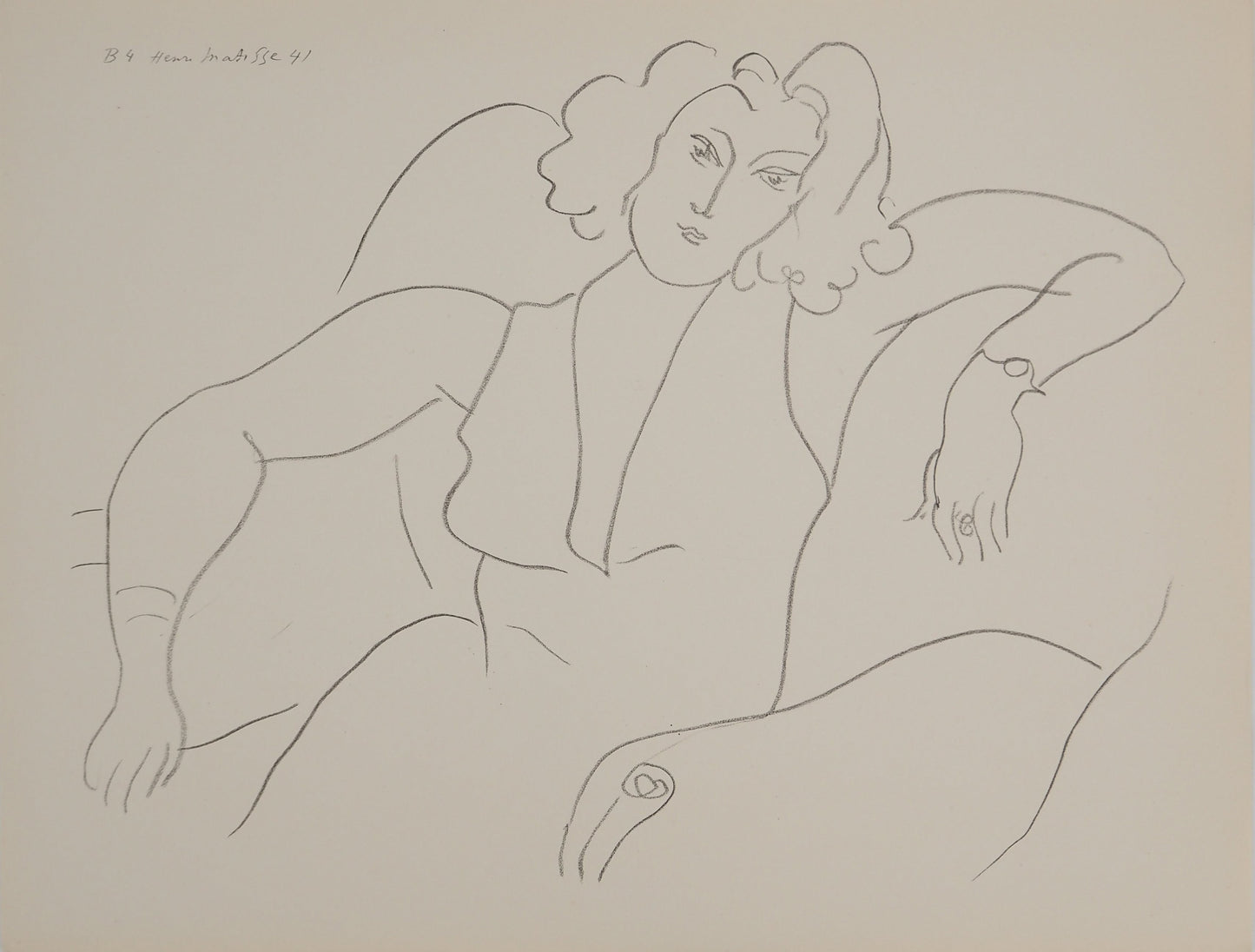 Henri MATISSE : Femme timide - Lithographie signée