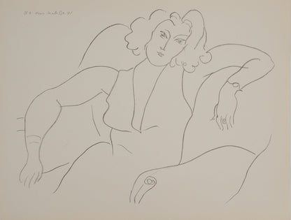 Henri MATISSE : Femme timide - Lithographie signée