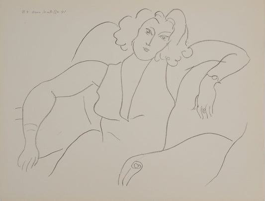 Henri MATISSE : Femme timide - Lithographie signée