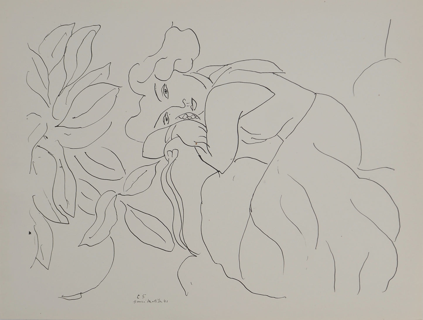 Henri MATISSE : Femme au regard enjôleur  - Lithographie signée