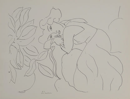 Henri MATISSE : Femme au regard enjôleur  - Lithographie signée