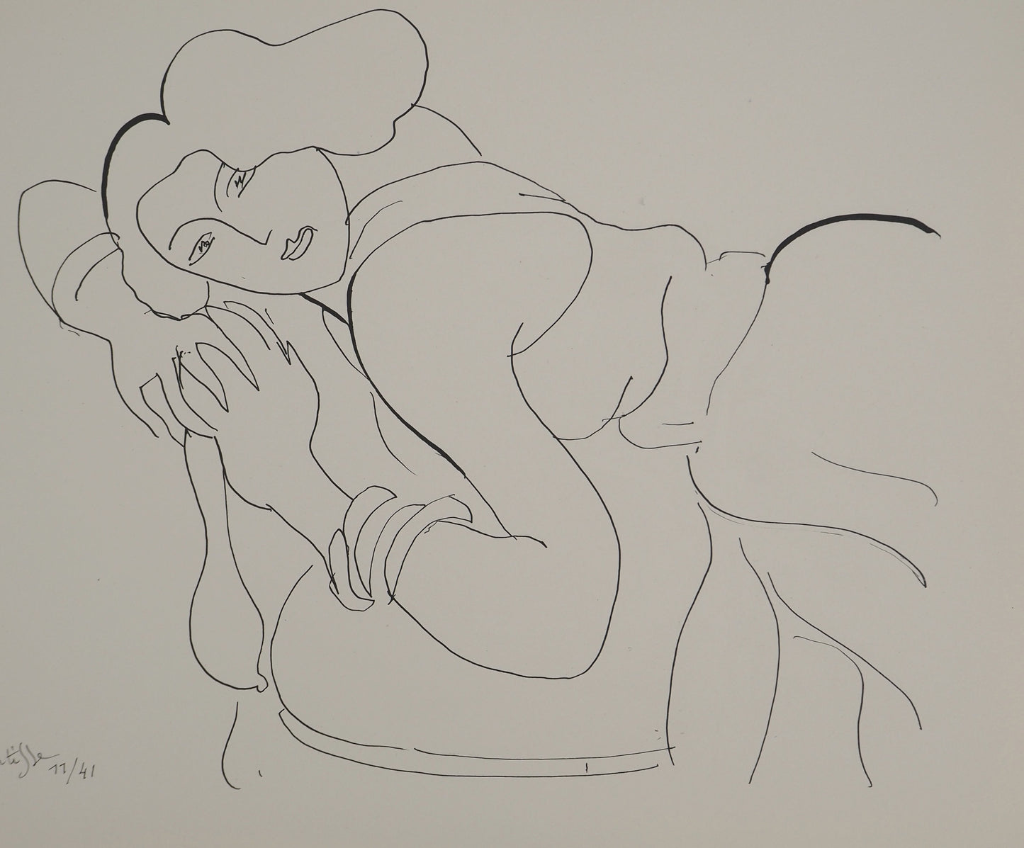 Henri MATISSE : Femme au regard charmeur - Lithographie signée