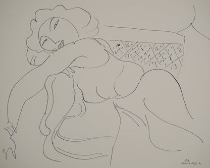 Henri MATISSE : Femme au repos - Lithographie signée