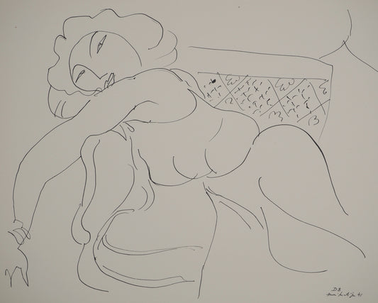 Henri MATISSE : Femme au repos - Lithographie signée