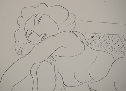 Henri MATISSE : Femme au repos - Lithographie signée