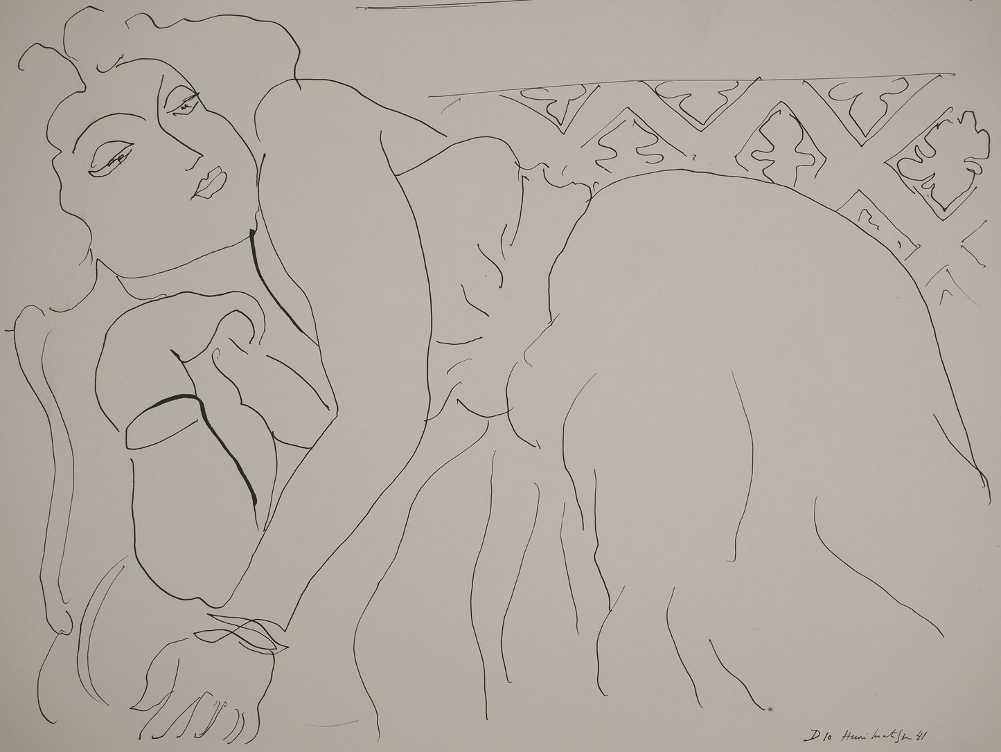 Henri MATISSE : Femme alanguie - Lithographie signée