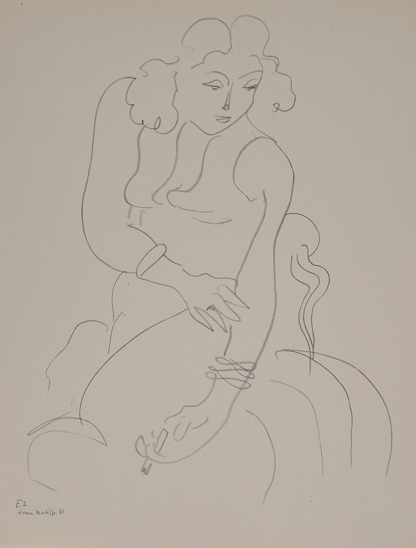 Henri MATISSE : Femme à la cigarette - Lithographie signée