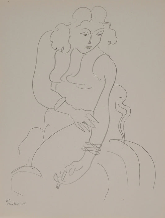 Henri MATISSE : Femme à la cigarette - Lithographie signée