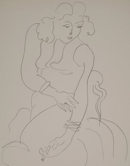Henri MATISSE : Femme à la cigarette - Lithographie signée