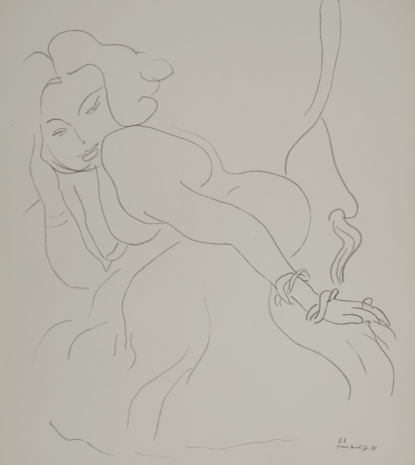Henri MATISSE : Femme à la pose alanguie - Lithographie signée