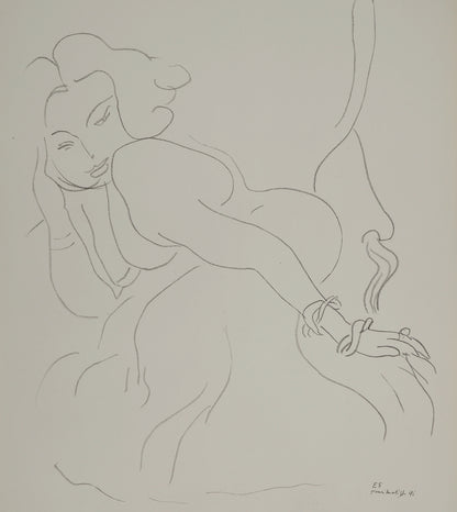 Henri MATISSE : Femme à la pose alanguie - Lithographie signée