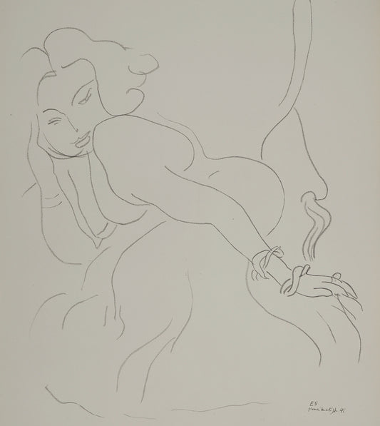 Henri MATISSE : Femme à la pose alanguie - Lithographie signée