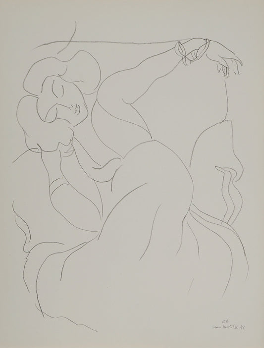 Henri MATISSE : Femme au repos - Lithographie signée