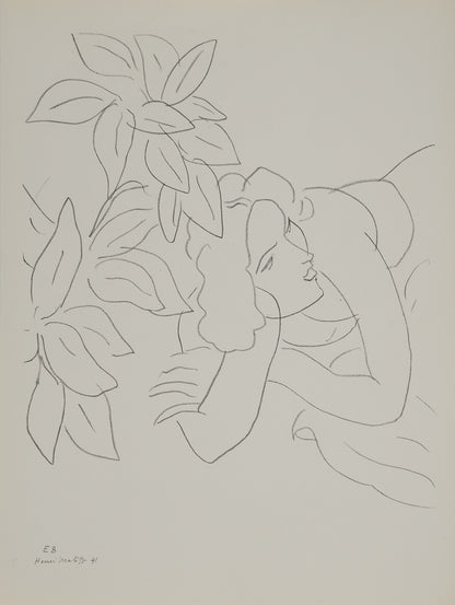 Henri MATISSE : Femme camouflée - Lithographie signée