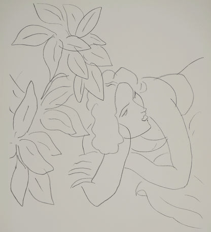 Henri MATISSE : Femme camouflée - Lithographie signée