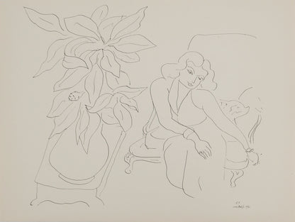 Henri MATISSE : Femme aux longs bras - Lithographie signée