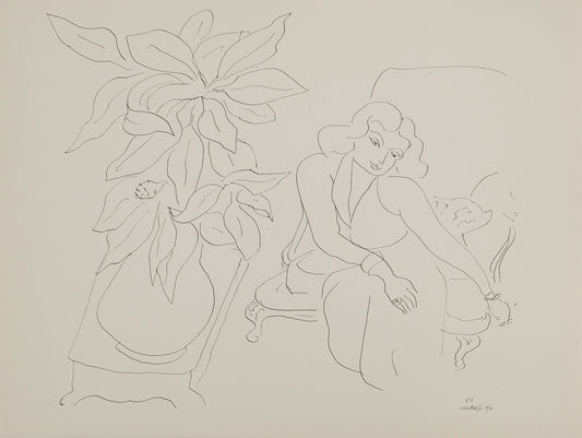 Henri MATISSE : Femme aux longs bras - Lithographie signée