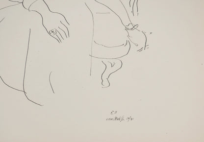 Henri MATISSE : Femme aux longs bras - Lithographie signée