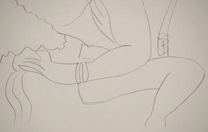 Henri MATISSE : Femme à la chevelure bouclée  - Lithographie signée