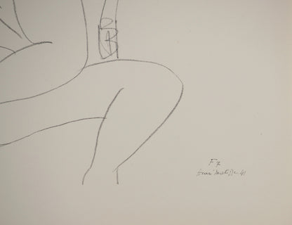 Henri MATISSE : Femme à la chevelure bouclée  - Lithographie signée