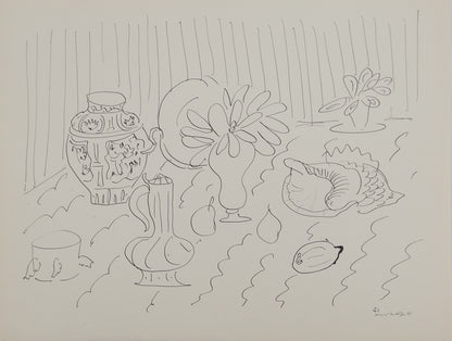Henri MATISSE : Nature morte au vase antique - Lithographie signée