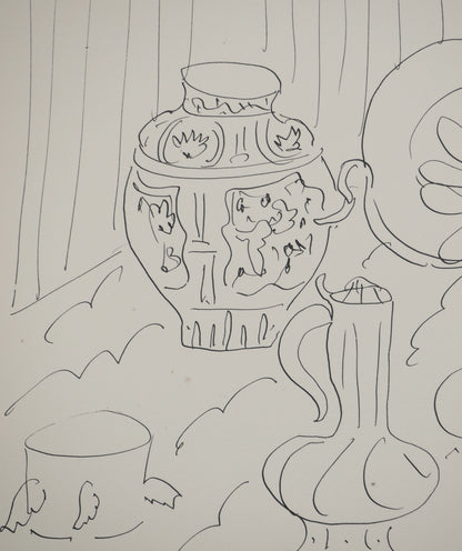 Henri MATISSE : Nature morte au vase antique - Lithographie signée