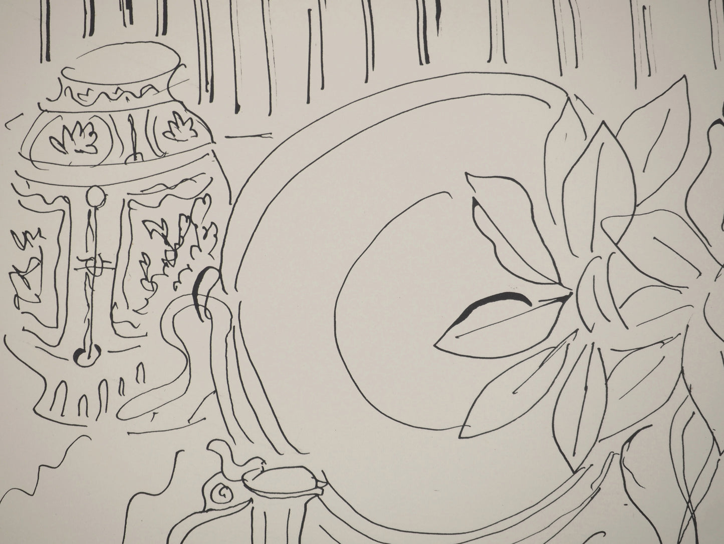 Henri MATISSE : Nature morte au bouquet de lys - Lithographie signée