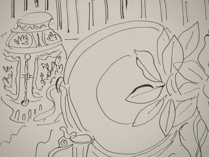 Henri MATISSE : Nature morte au bouquet de lys - Lithographie signée