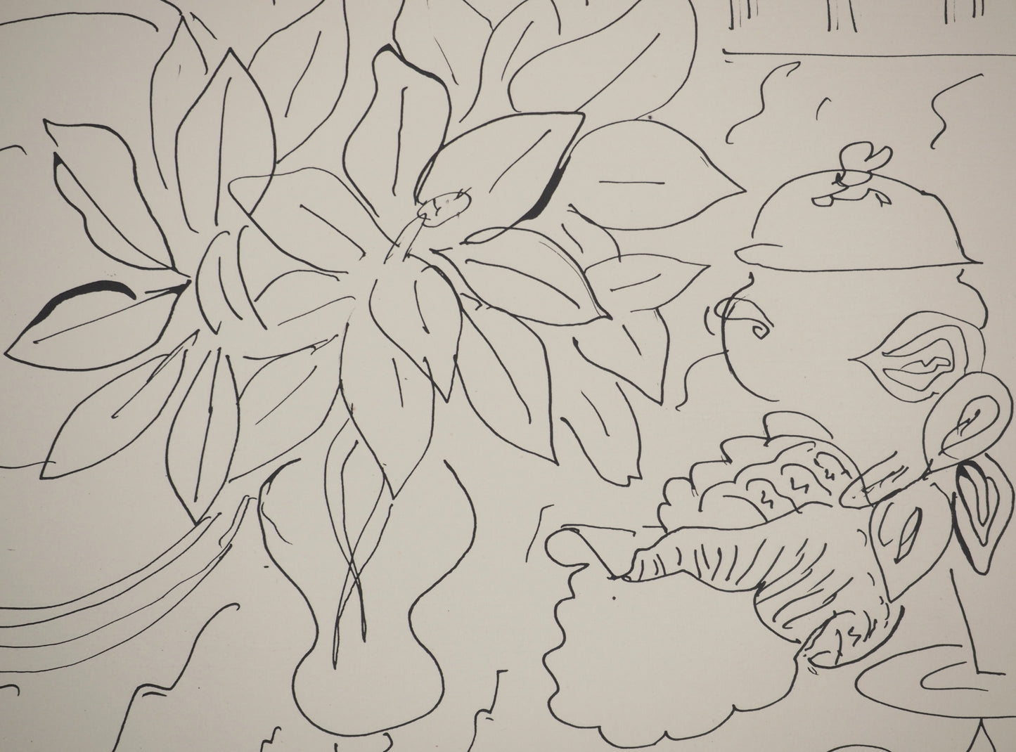 Henri MATISSE : Nature morte au bouquet de lys - Lithographie signée