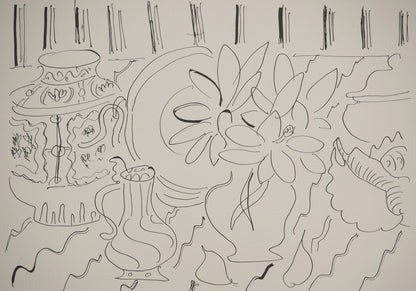 Henri MATISSE : Nature morte au bouquet de magnolias - Lithographie signée