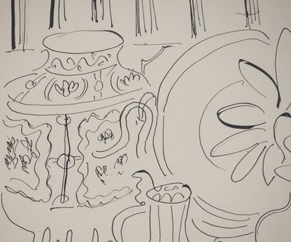Henri MATISSE : Nature morte au bouquet de magnolias - Lithographie signée
