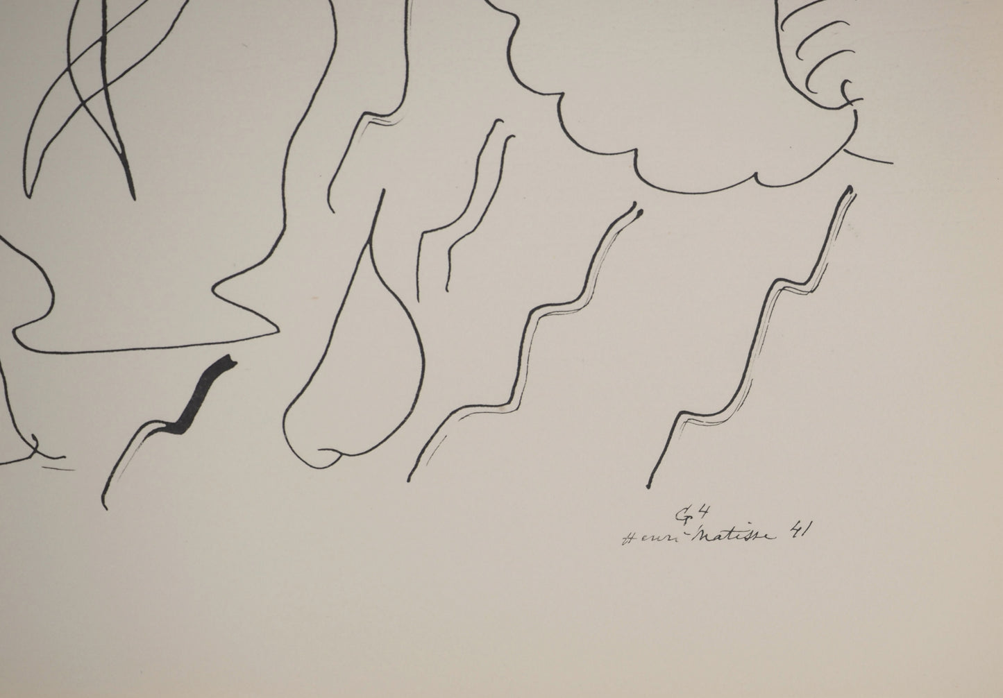 Henri MATISSE : Nature morte au bouquet de magnolias - Lithographie signée