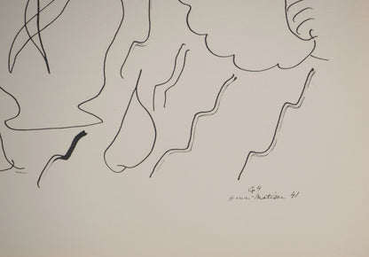 Henri MATISSE : Nature morte au bouquet de magnolias - Lithographie signée