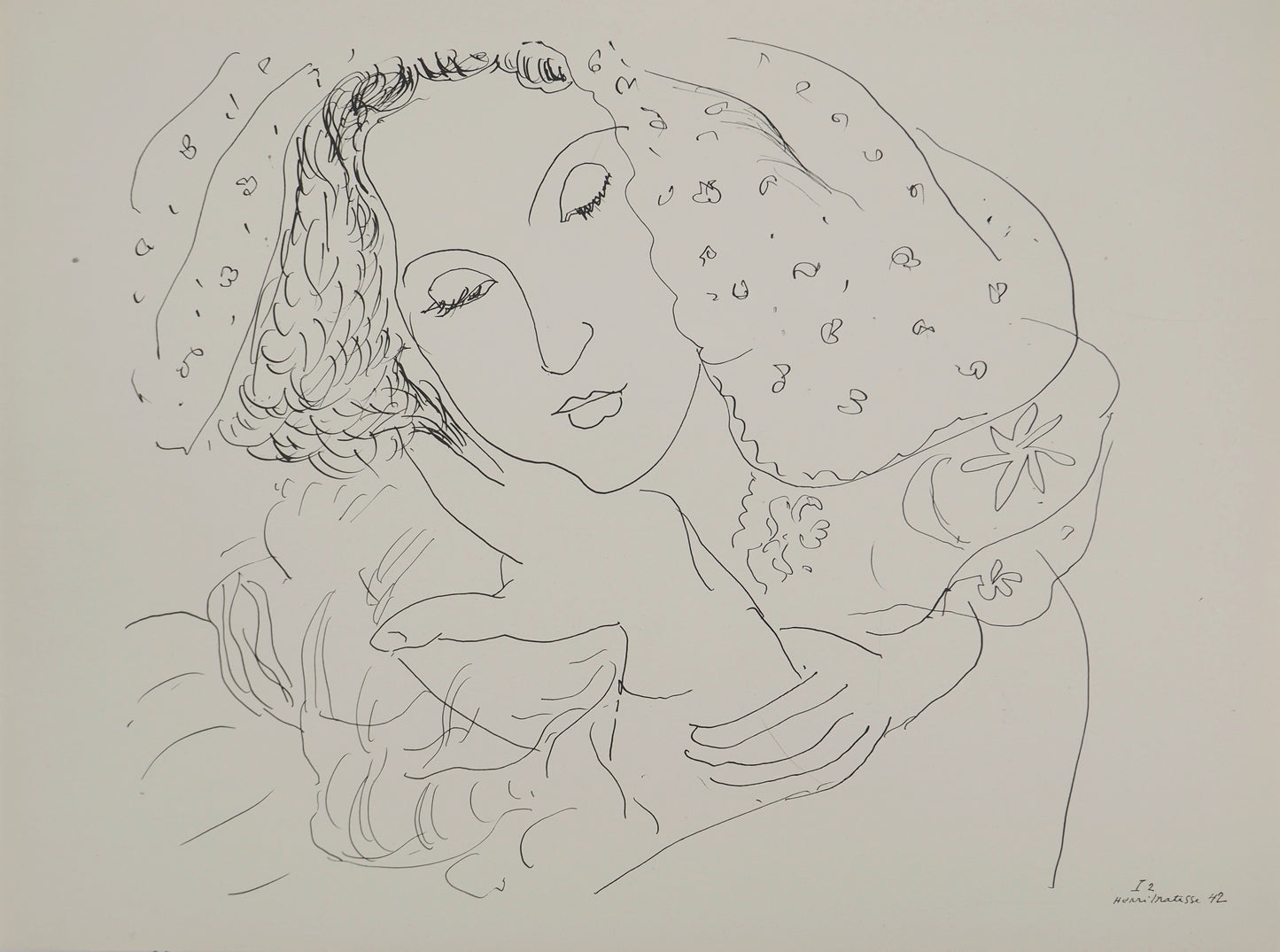 Henri MATISSE : Modèle mariée au voile - Lithographie signée