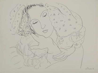 Henri MATISSE : Modèle mariée au voile - Lithographie signée