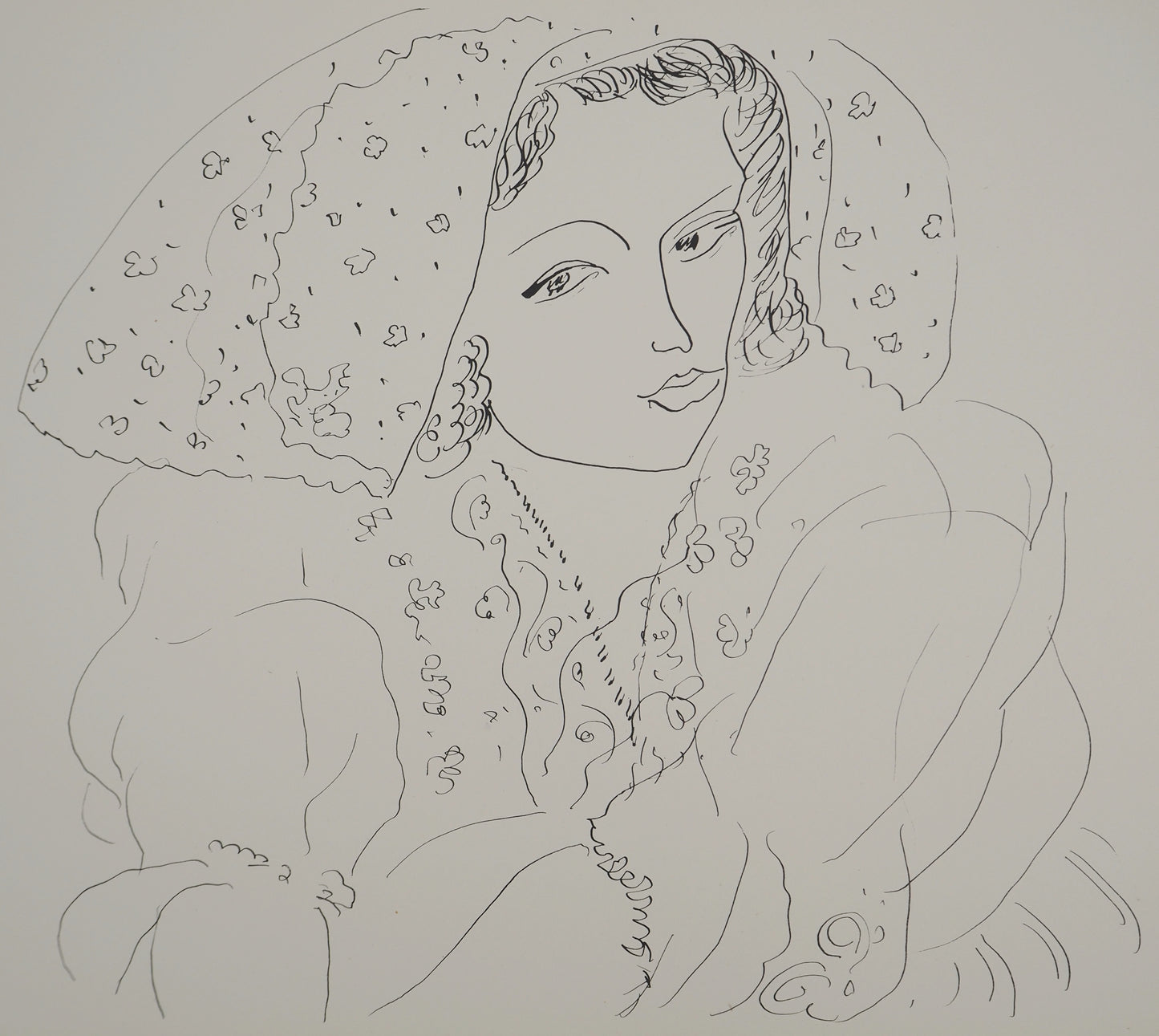 Henri MATISSE : Jeune mariée au voile - Lithographie signée