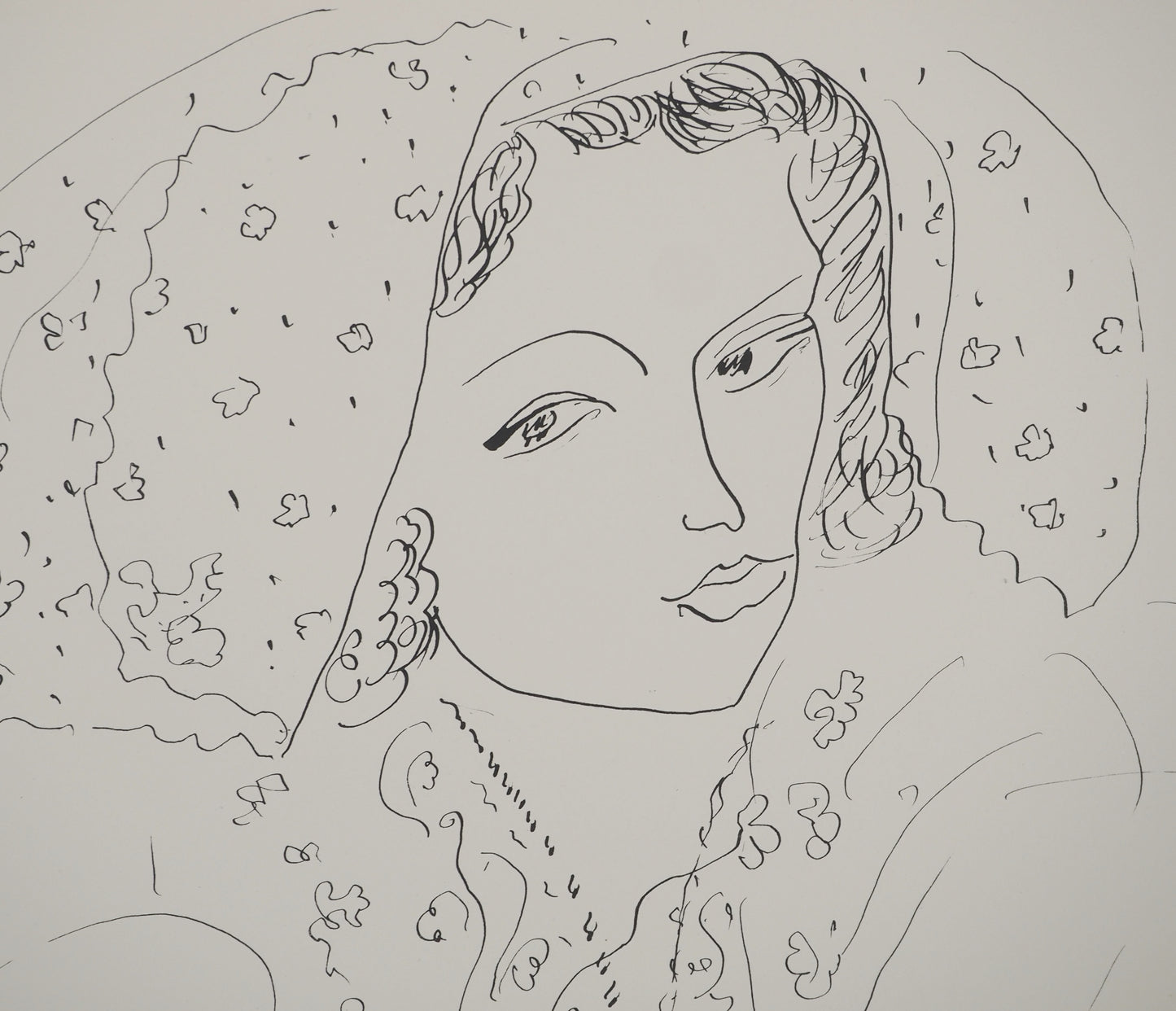 Henri MATISSE : Jeune mariée au voile - Lithographie signée